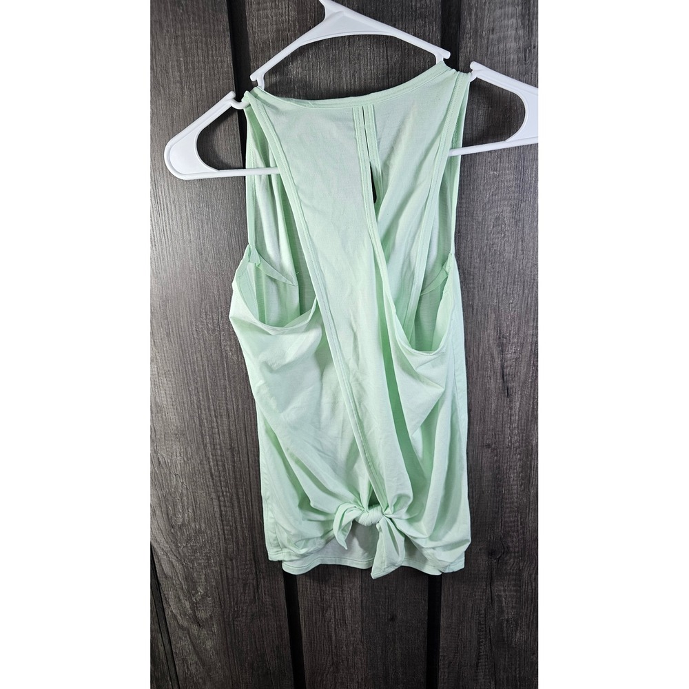 Athleta Light Green Tank Top Tie Back Twist Sport Athletic Size S - Picture 2 of 5